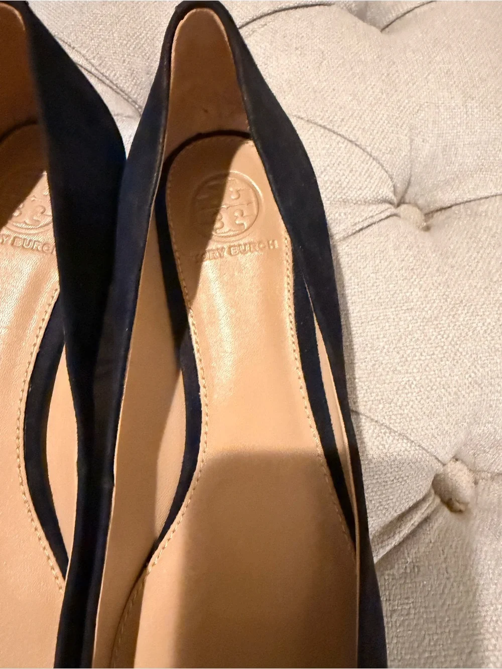 Tory Burch Gigi Suede Pump Navy